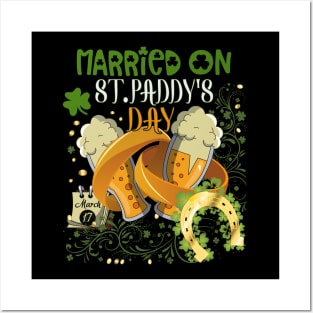 St Paddy's Day Wedding on St Patricks Day Bachelors & Bachelorettes Posters and Art